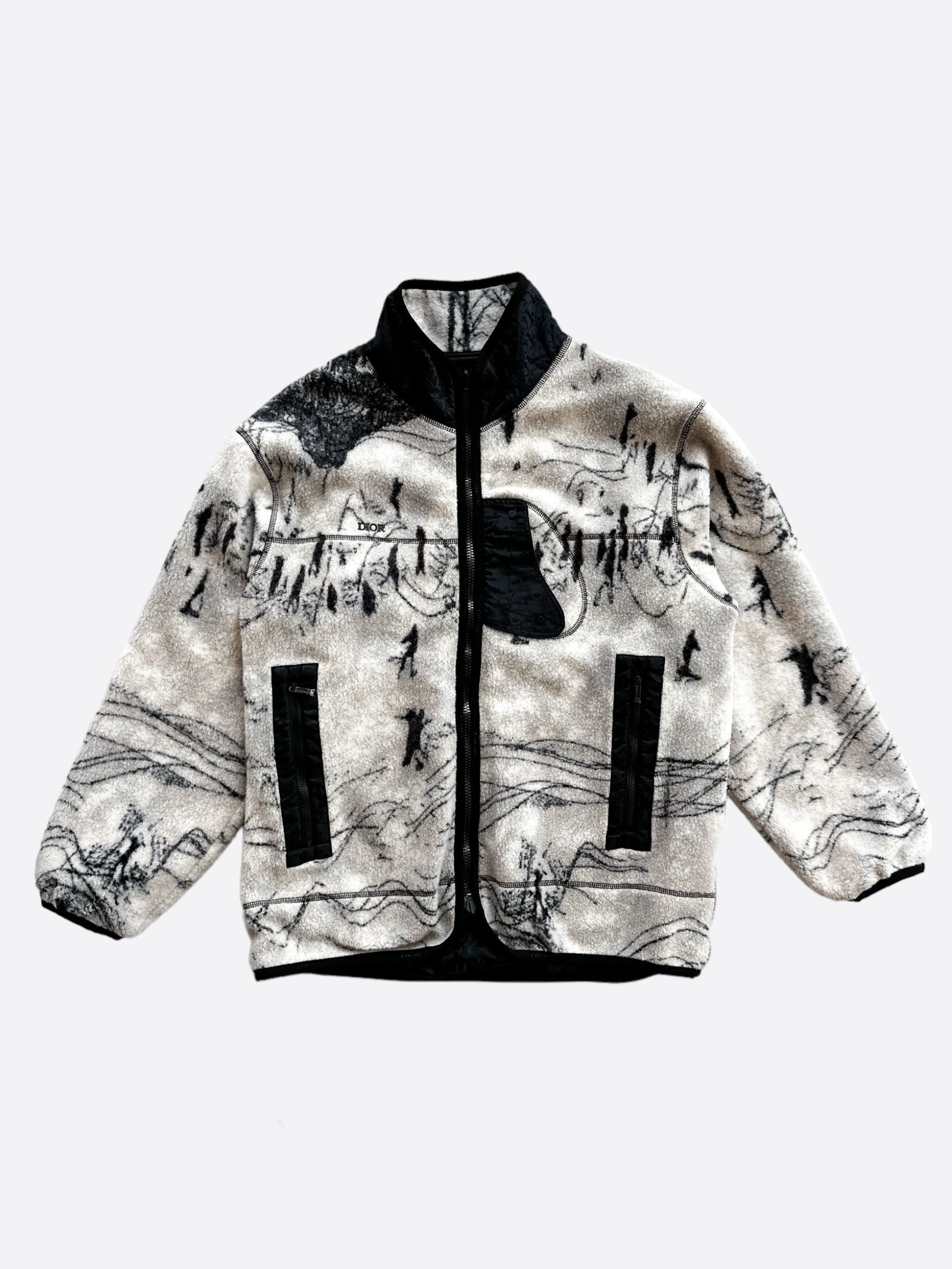 Dior Dior Black Oblique Reversible Fleece Jacket Size US XL / EU 56 / 4 - 2 Thumbnail