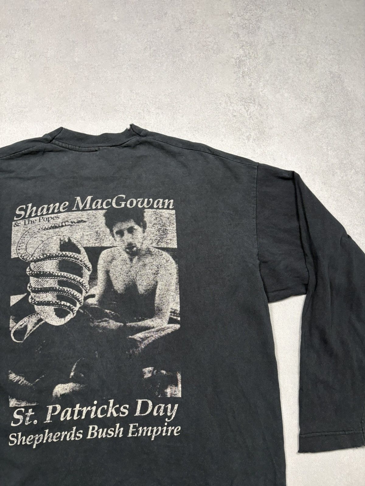 Band Tees Vintage 1994 Shane MacGowan The Popes Long Sleeve Shirt 90s Size US XL / EU 56 / 4 - 17 Thumbnail