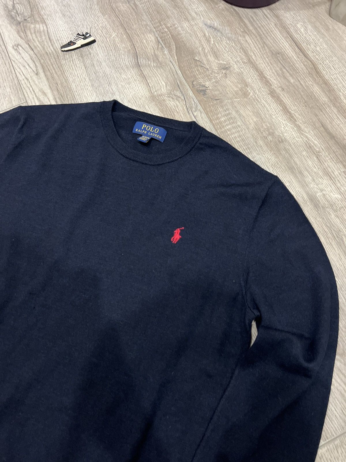 Polo Ralph Lauren × Vintage Vintage Polo Ralph Lauren Sweater Dark Blue Thin Size US S / EU 44-46 / 1 - 2 Thumbnail