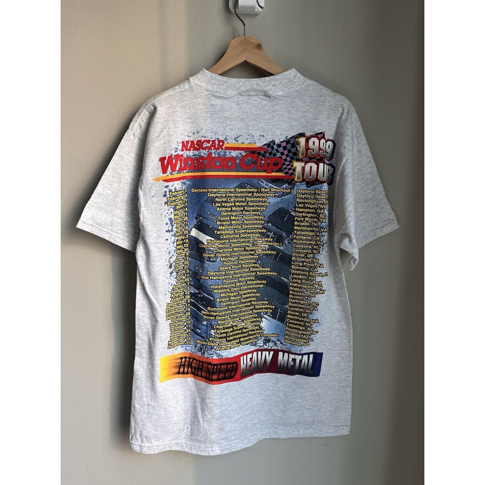 NASCAR NEW VINTAGE NASCAR RACING WINSTON CUP 1999 TOUR T SHIRT MENS Size US L / EU 52-54 / 3 - 3 Thumbnail