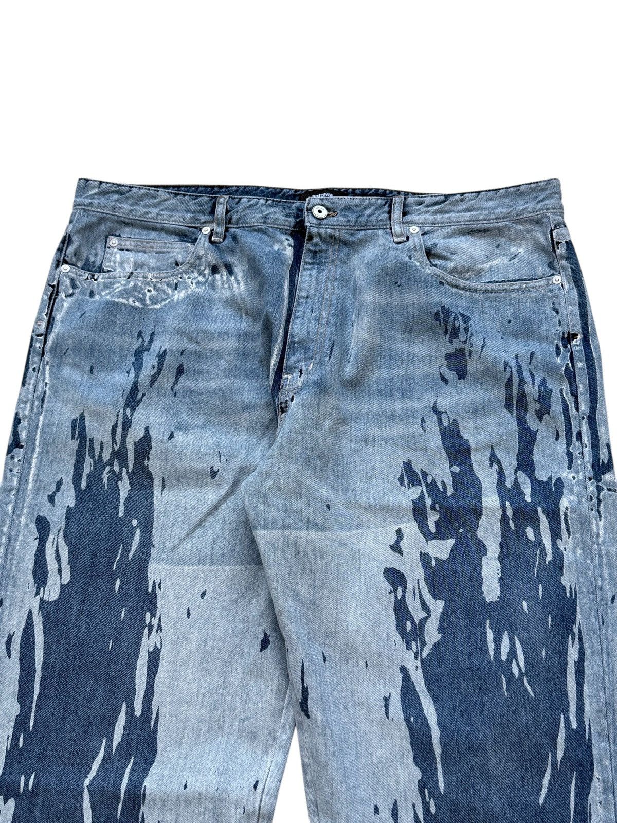 Just Cavalli 2000s Cavalli Baggy Painted Washed Jeans Size US 42 / EU 58 - 3 Thumbnail