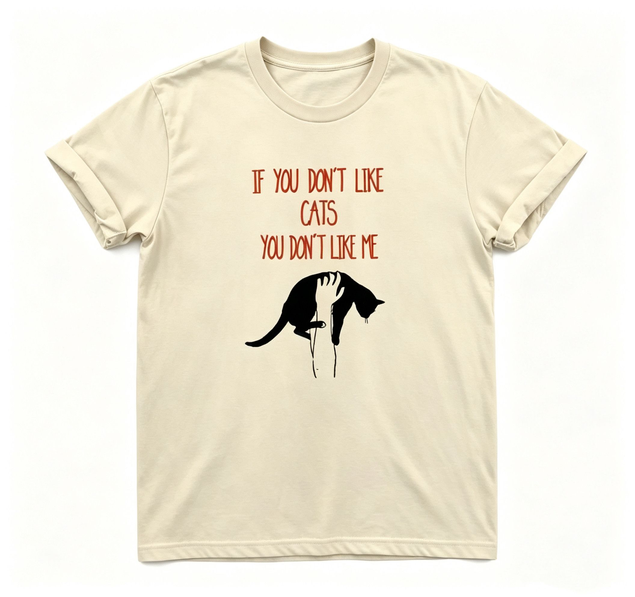 Japanese Brand Y2K Vintage Hug Black Cats Lover Print Beige T-Shirt Size US S / EU 44-46 / 1 - 1 Thumbnail