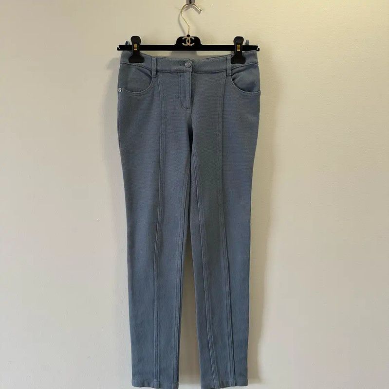 Chanel Chanel Light Blue Denim Women's Pants 0089 Size 22" - 1 Thumbnail
