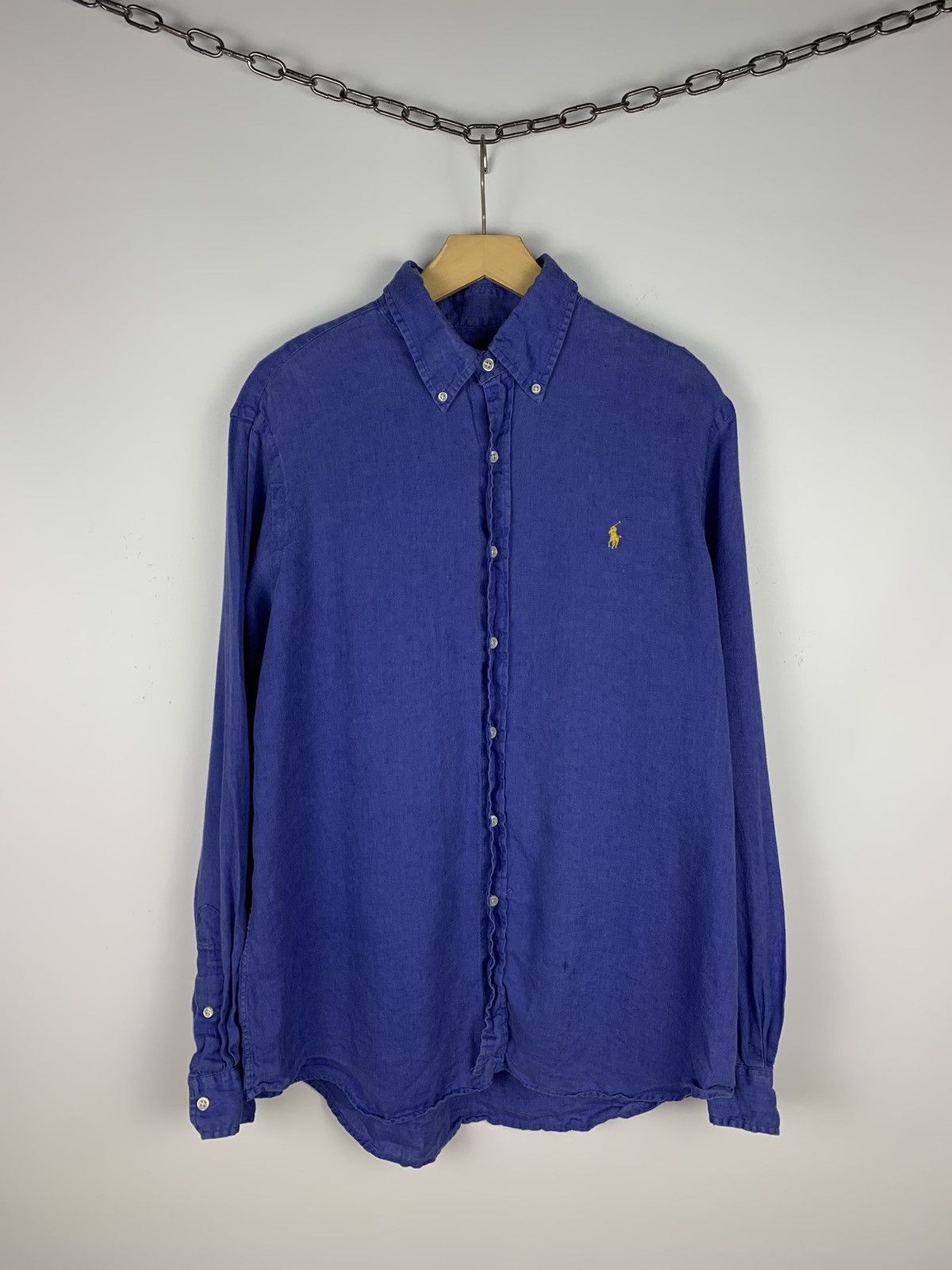 Polo Ralph Lauren Polo Ralph Lauren Linen Shirt Buttons Ups Men’s Size L Blue Size US L / EU 52-54 / 3 - 1 Thumbnail
