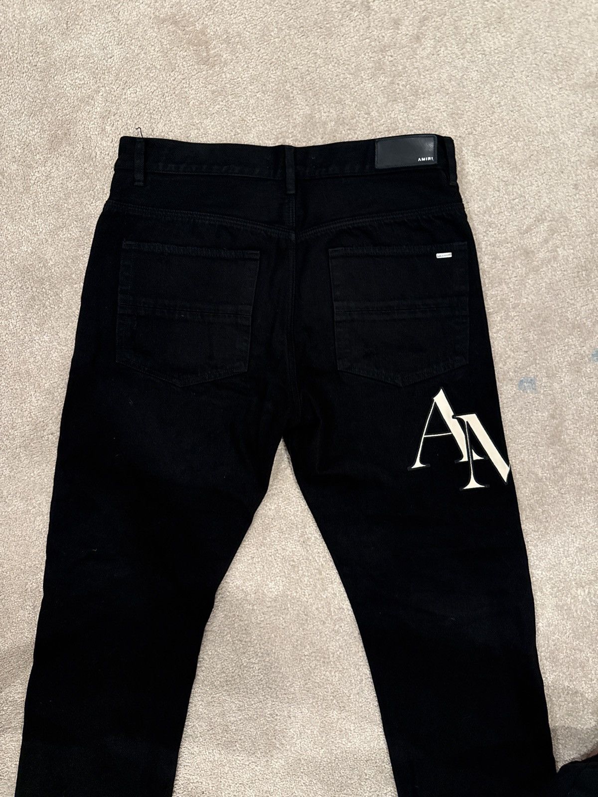 Amiri Amiri Black Staggered Straight Jeans Size US 32 / EU 48 - 4 Thumbnail