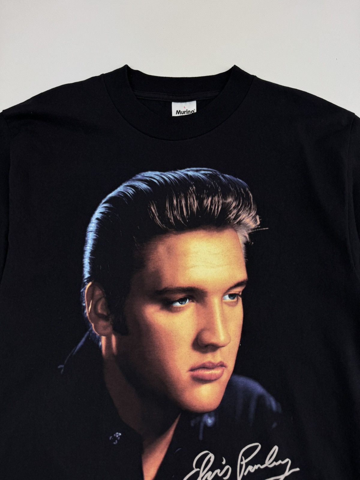 Band Tees × Vintage 1996 Vintage Elvis Presley Face Graphic T-Shirt Size US L / EU 52-54 / 3 - 4 Thumbnail