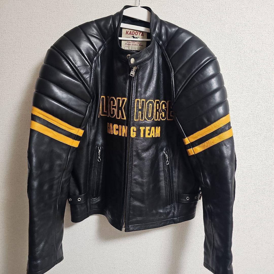 Kadoya KADOYA BLACK HORSE Cowhide Jacket LL Size US XL / EU 56 / 4 - 1 Thumbnail