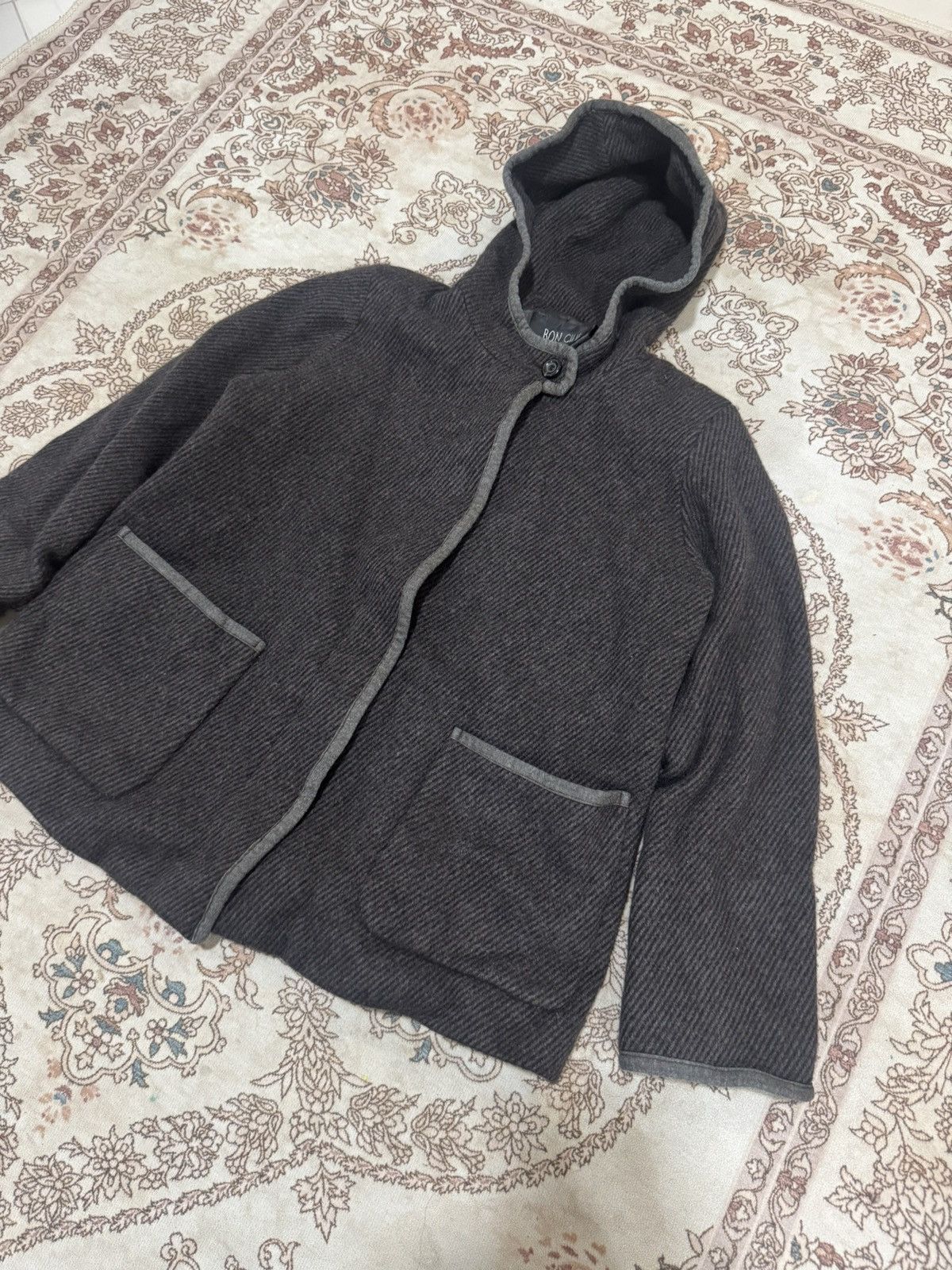 Vintage Vintage Bon Cilie Wool Hooded Jacket Size US M / EU 48-50 / 2 - 2 Thumbnail