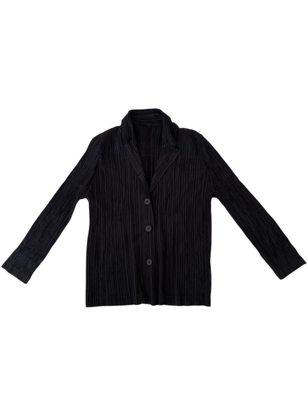 Designer × Issey Miyake × Pleats Please Issey Miyake pleats please issey miyake black top blouse blazer Size M / US 6-8 / IT 42-44 - 6 Thumbnail