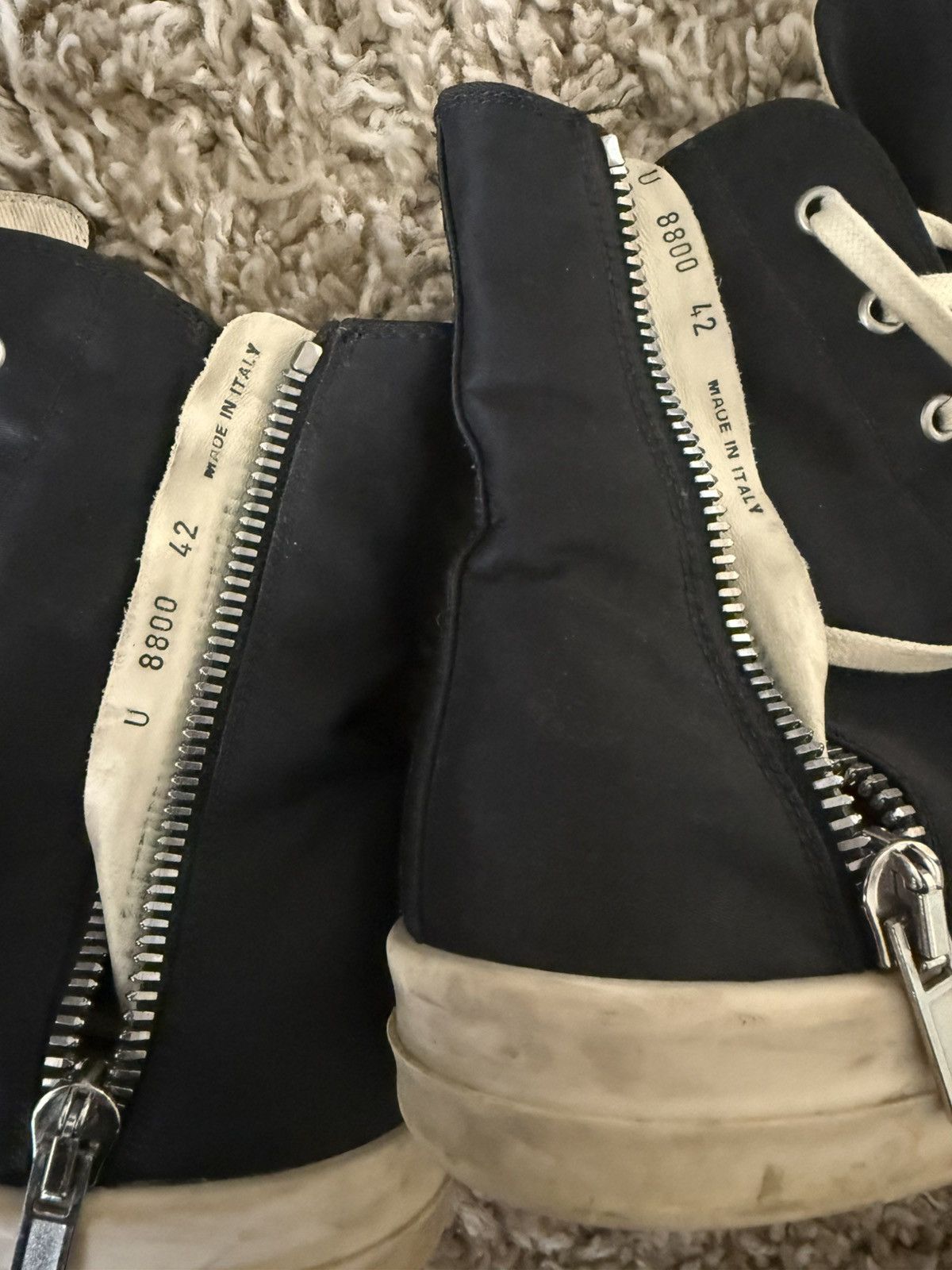Rick Owens RICK OWENS - DRKSHDW - Waxed Canvas Ramones Size US 9 / EU 42 - 3 Thumbnail