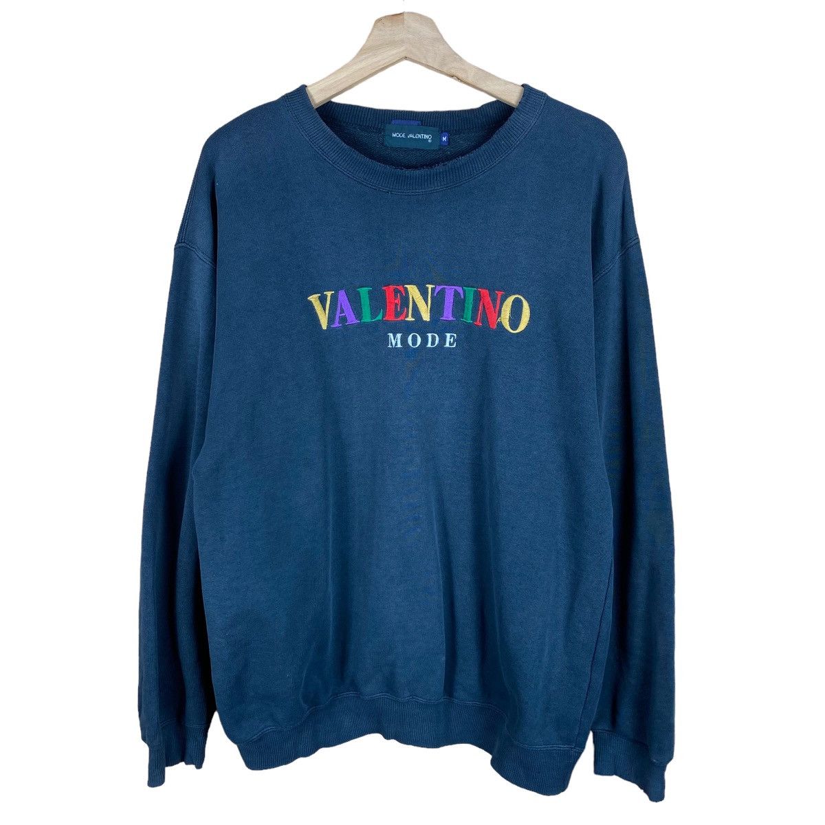 VINTAGE VALENTINO MODE SPELLOUT MULTICOLOR SWEATSHIRT