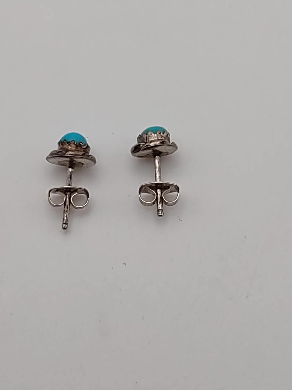 The Unbranded Brand Sterling Silver Turquoise Color Stud Earrings Petite 925 Size ONE SIZE - 2 Thumbnail