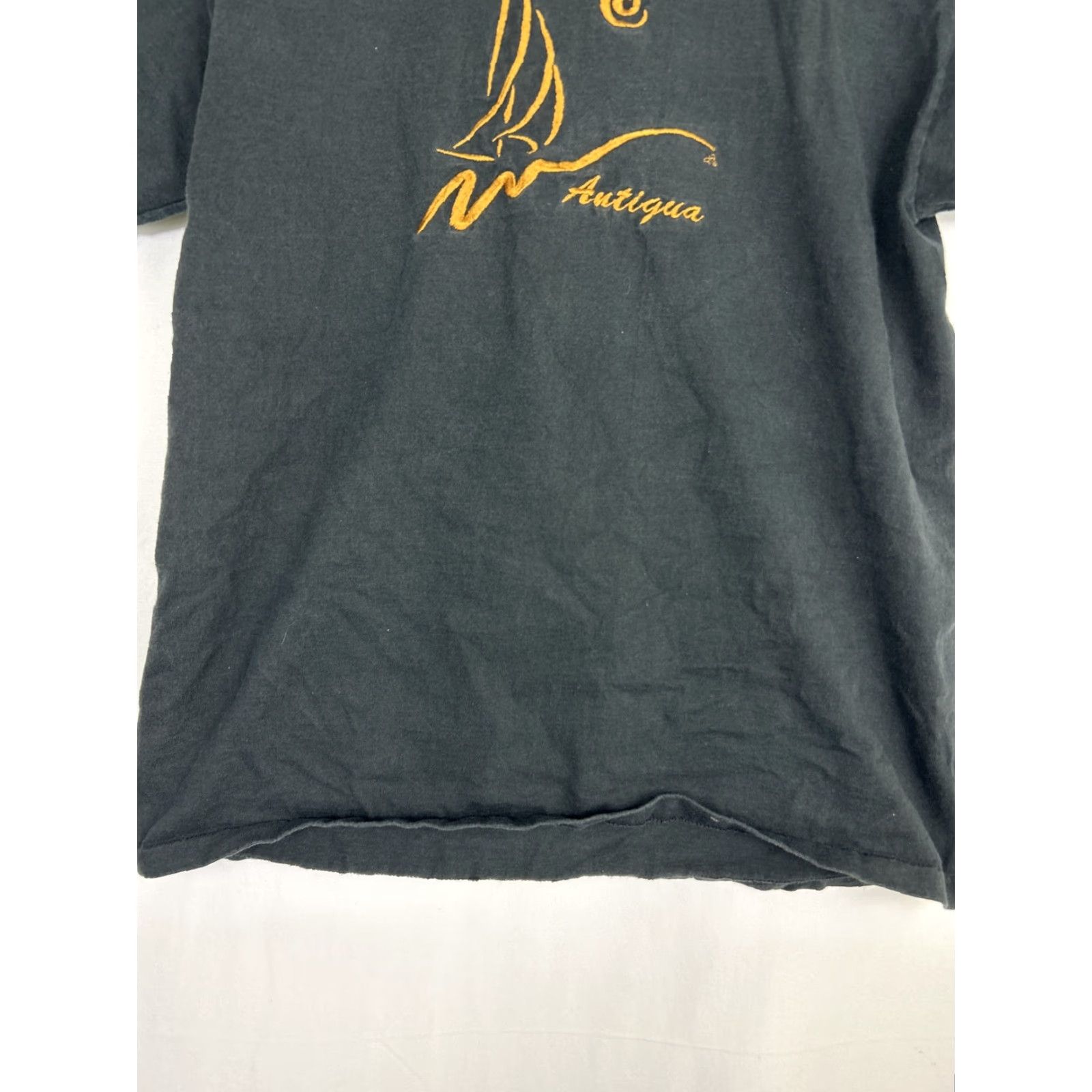 Anvil VINTAGE Anvil T-Shirt Mens L Black 7” Short Sleeve Cotton USA Antigua Tag Metal Theme Size US L / EU 52-54 / 3 - 5 Thumbnail