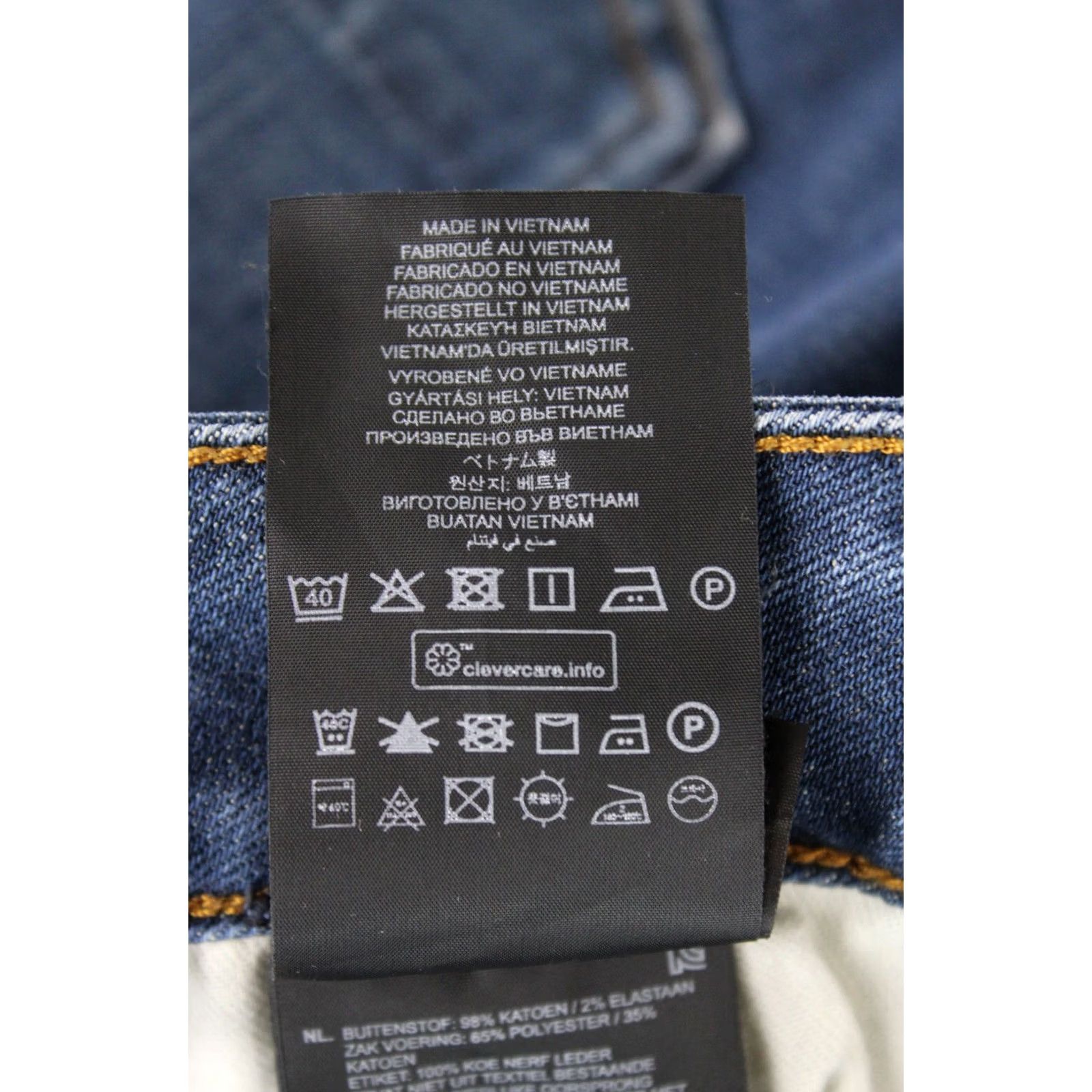 Vintage G-Star Raw 3301 Slim Jeans Men's W28/L32 Stretchy Faded Whiskers Button Fly Blue Denim Casual Mens Size US 28 / EU 44 - 8 Thumbnail