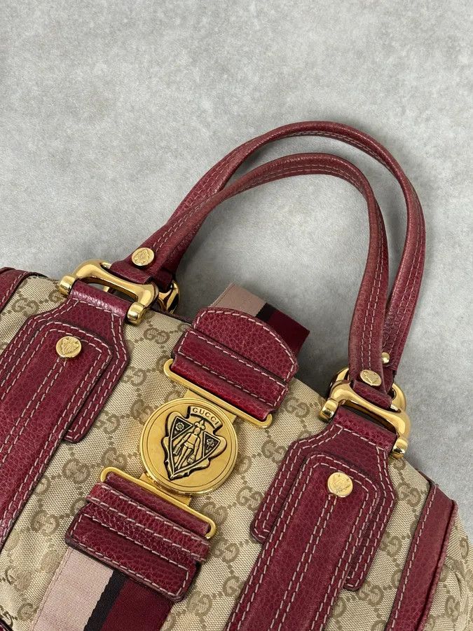 Gucci SS2009 Gucci Red & Beige Monogram Heritage Bag by Frida Giannini Size ONE SIZE - 14 Thumbnail