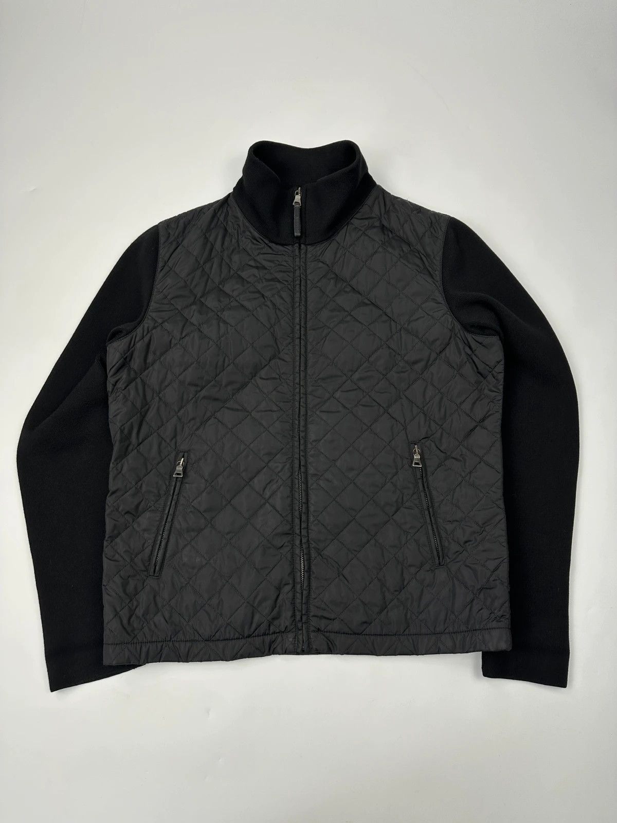 Prada Prada Sport FW01-05 Black Hybrid Wool & Nylon Padded Jacket Size US M / EU 48-50 / 2 - 1 Thumbnail