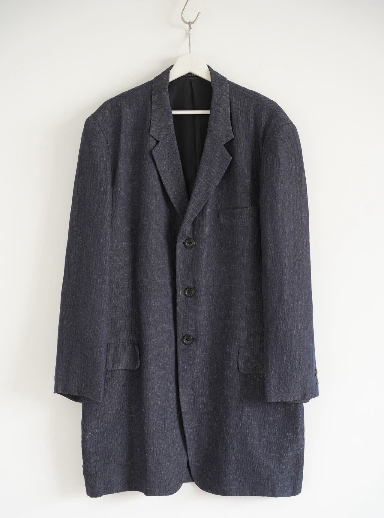 Yohji Yamamoto Yohji Yamamoto 98SS Indigo Slub Coat Size US S / EU 44-46 / 1 - 1 Thumbnail