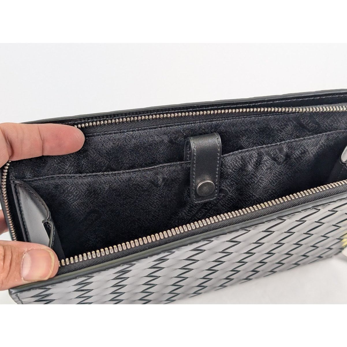 Bottega Veneta o1rshd1 Intrecciato Spazzolato Calf Documents in Nero Size ONE SIZE - 5 Thumbnail