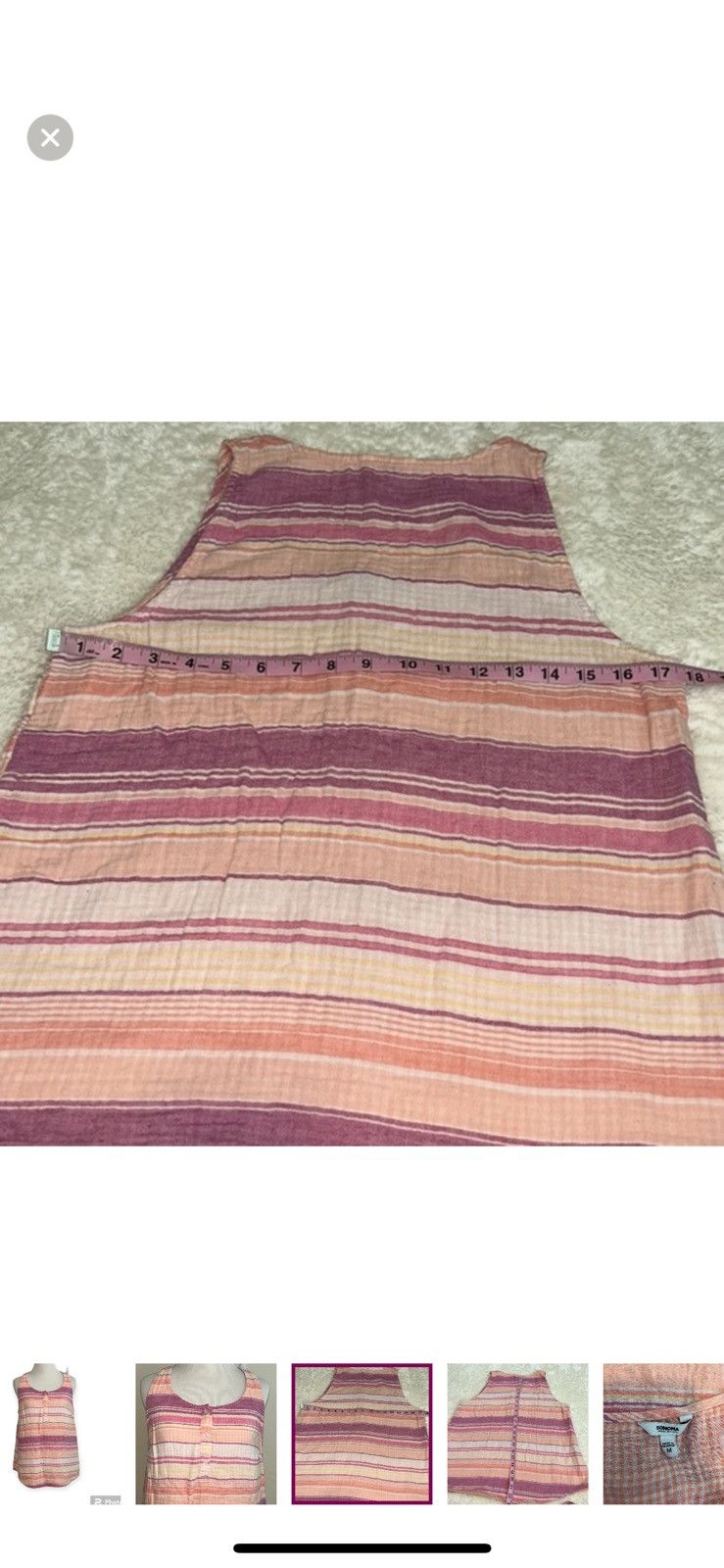Sonoma Sonoma medium striped tank top Size M / US 6-8 / IT 42-44 - 6 Thumbnail