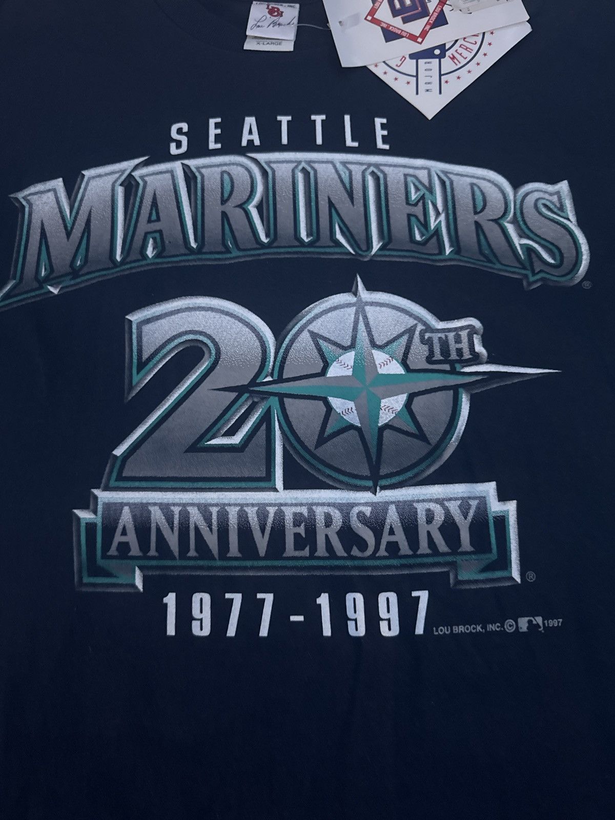 MLB × Vintage 1997 Seattle Mariners 20th Anniversary T-Shirt Size US XL / EU 56 / 4 - 2 Thumbnail