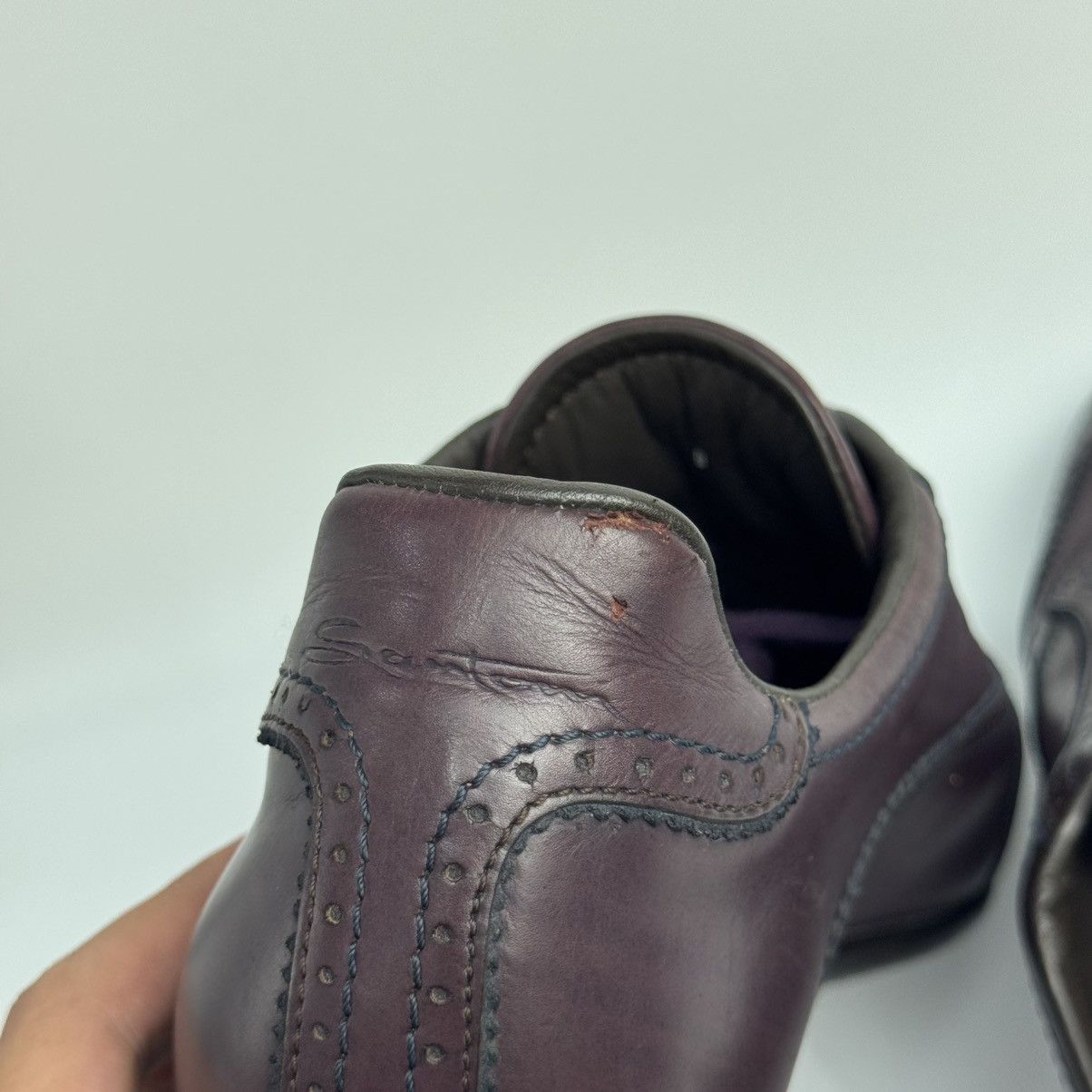 Santoni Santoni Caoutchouc Italy - Purple Low-top Leather Sneakers🔥 Size US 9 / EU 42 - 20 Thumbnail