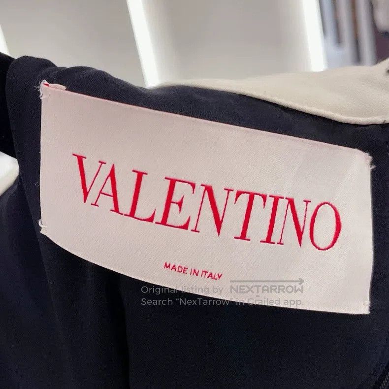 Valentino Valentino Black and white fake tie long sleeve dress Size M / US 6-8 / IT 42-44 - 7 Thumbnail