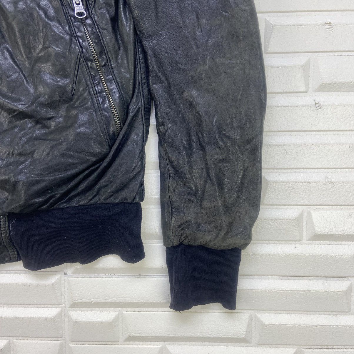 Ships Jet Blue Japanese Brand Ships Jet Blue Sheepskin Leather Jacket Size US XS / EU 42 / 0 - 6 Thumbnail