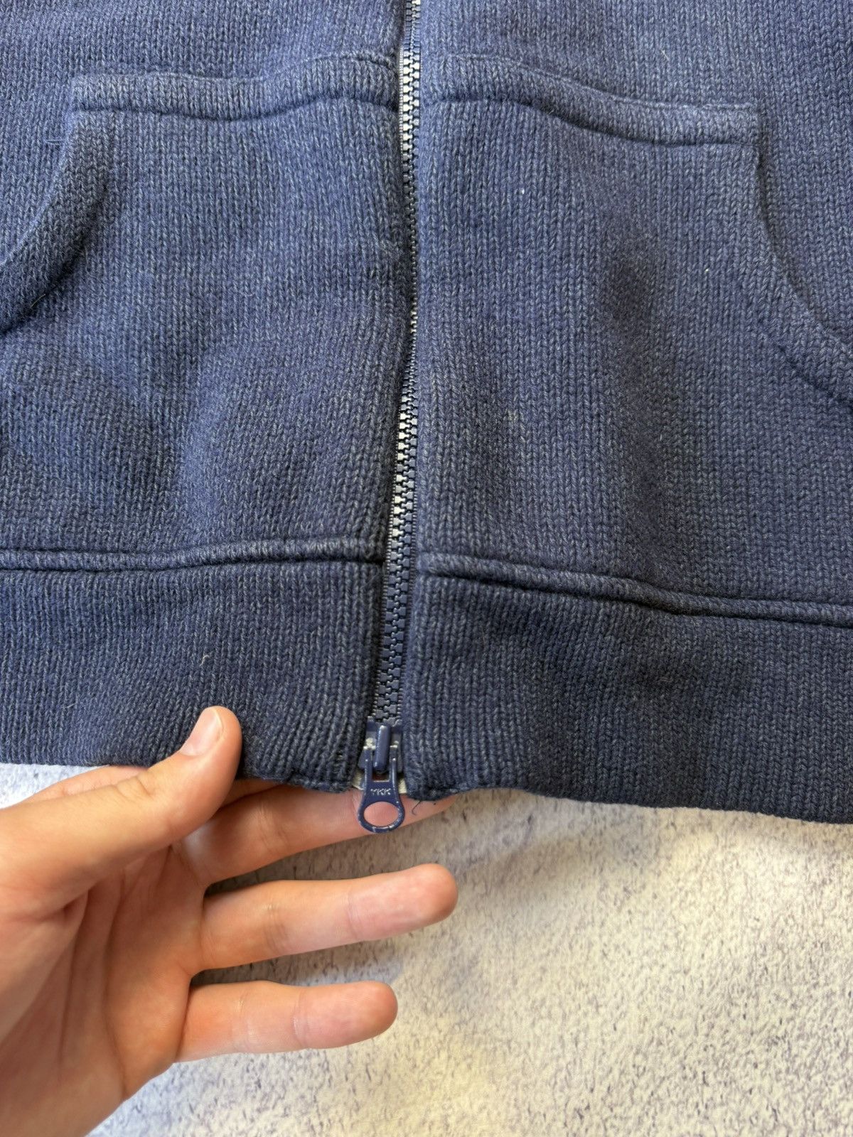 Armani Vintage Armani Jeans Knitwear Hoodie Y2K big Logo Size US L / EU 52-54 / 3 - 9 Thumbnail