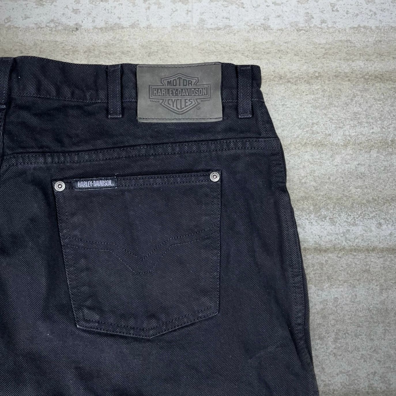 Harley Davidson Vintage 90s Harley Davidson Jeans 40x32 Straight Black Wash Size US 40 / EU 56 - 3 Thumbnail