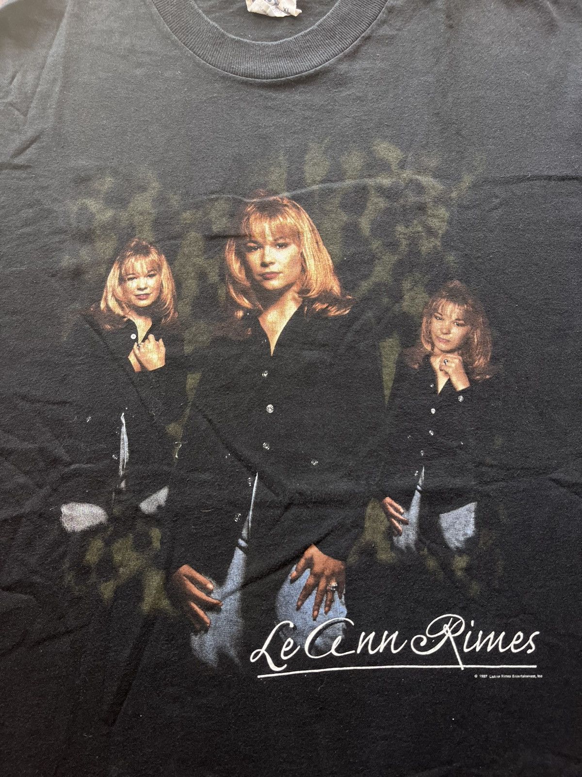 Vintage Vintage 1997 Leann Rimes Christian Rock Music Black T-shirt Size US XL / EU 56 / 4 - 2 Thumbnail