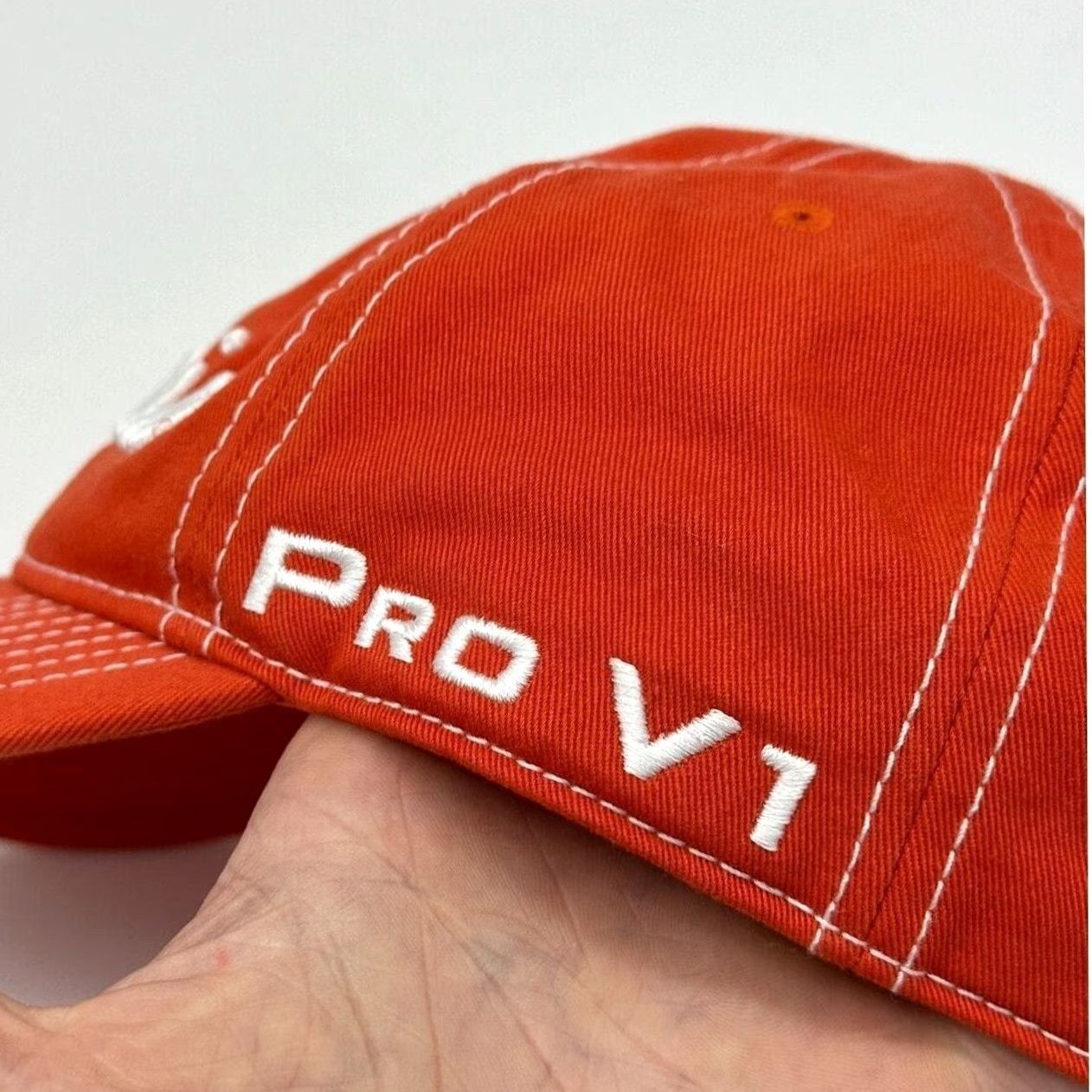 Titleist Titleist Hats Adult OSFA Pro V1 Orange Golf Cap Embroidered Athletic Sports Mens Size ONE SIZE - 4 Thumbnail