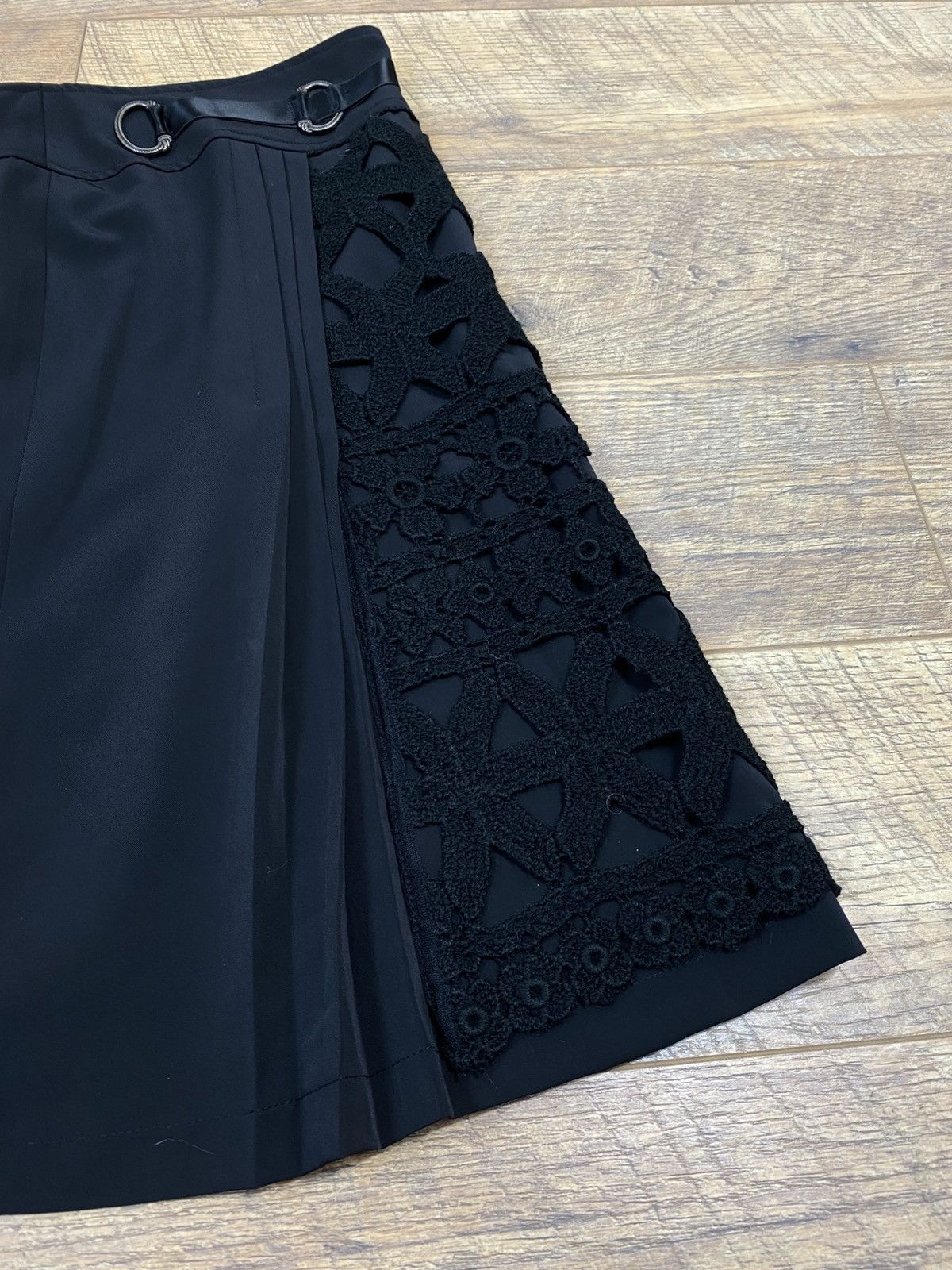 Vintage Save The Queen Archive Macrame Lace Gothic Mini Skirt S Size 25" / US 0 / IT 36 - 3 Thumbnail