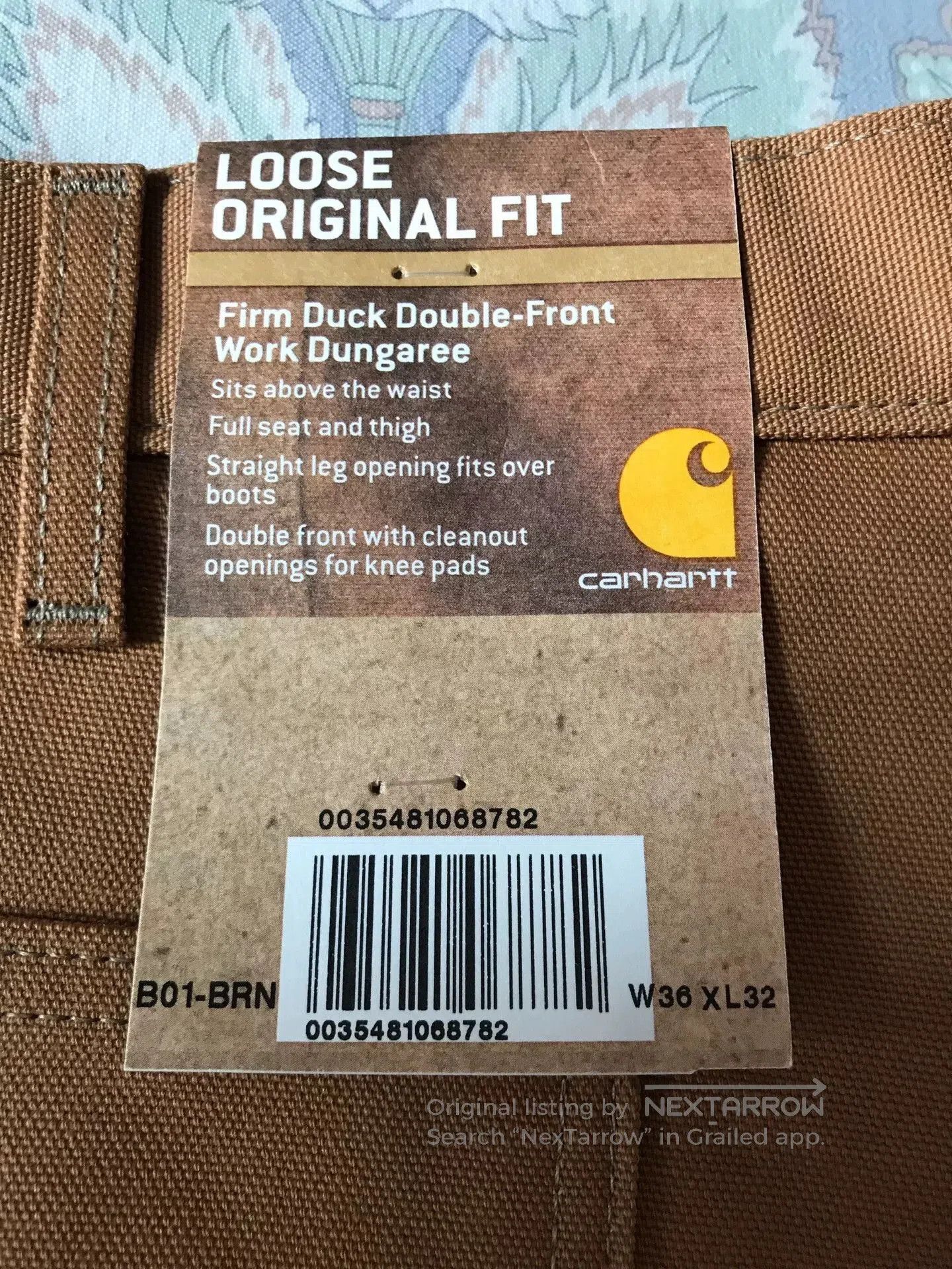 Carhartt Carhartt B01 BRN Work Pants W36L32. Size US 36 / EU 52 - 8 Thumbnail