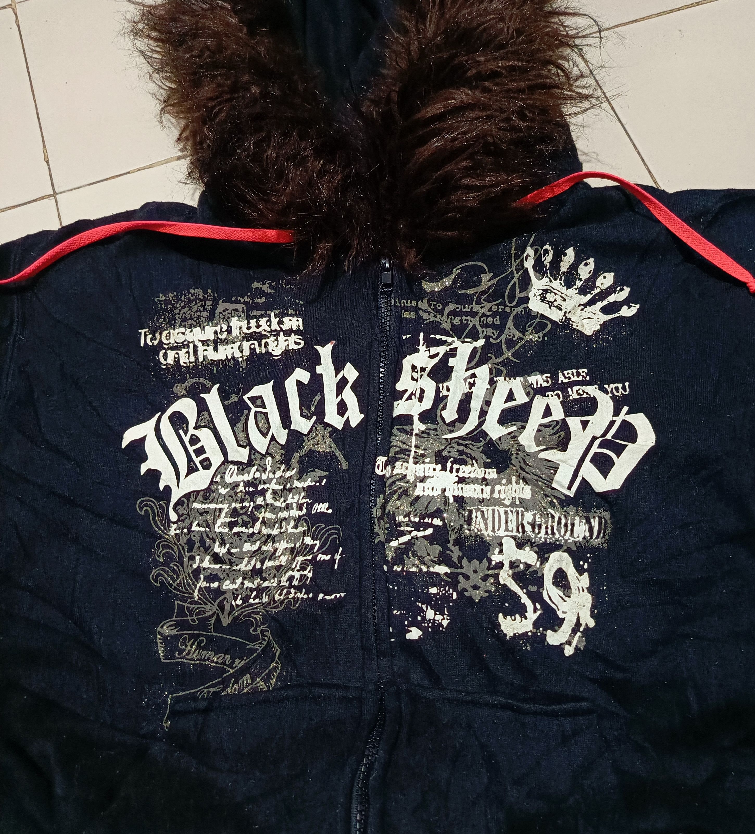 If Six Was Nine Sick Fur Hoodie Skulls Poem Black Sheep Size US M / EU 48-50 / 2 - 3 Thumbnail