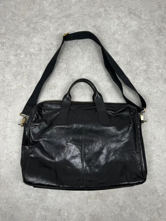 agnes b. 2000s Agnès B Black Leather Shoulder Bag Size ONE SIZE - 5 Thumbnail