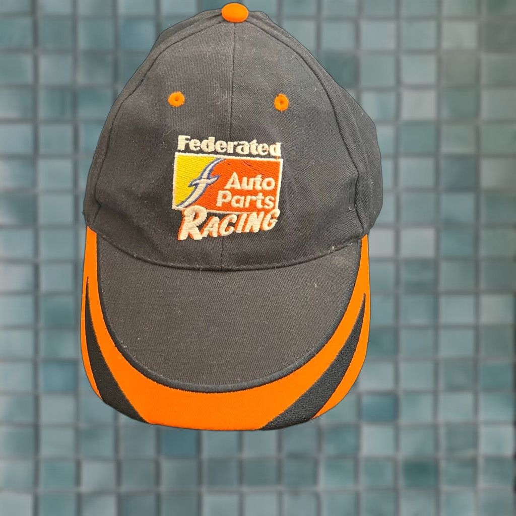 Vintage VINTAGE Federated Auto Parts Racing Hat One Size Black Trucker Mens Adjustable Canvas Cotton 90s Cars Sports Racing Size ONE SIZE - 1 Thumbnail