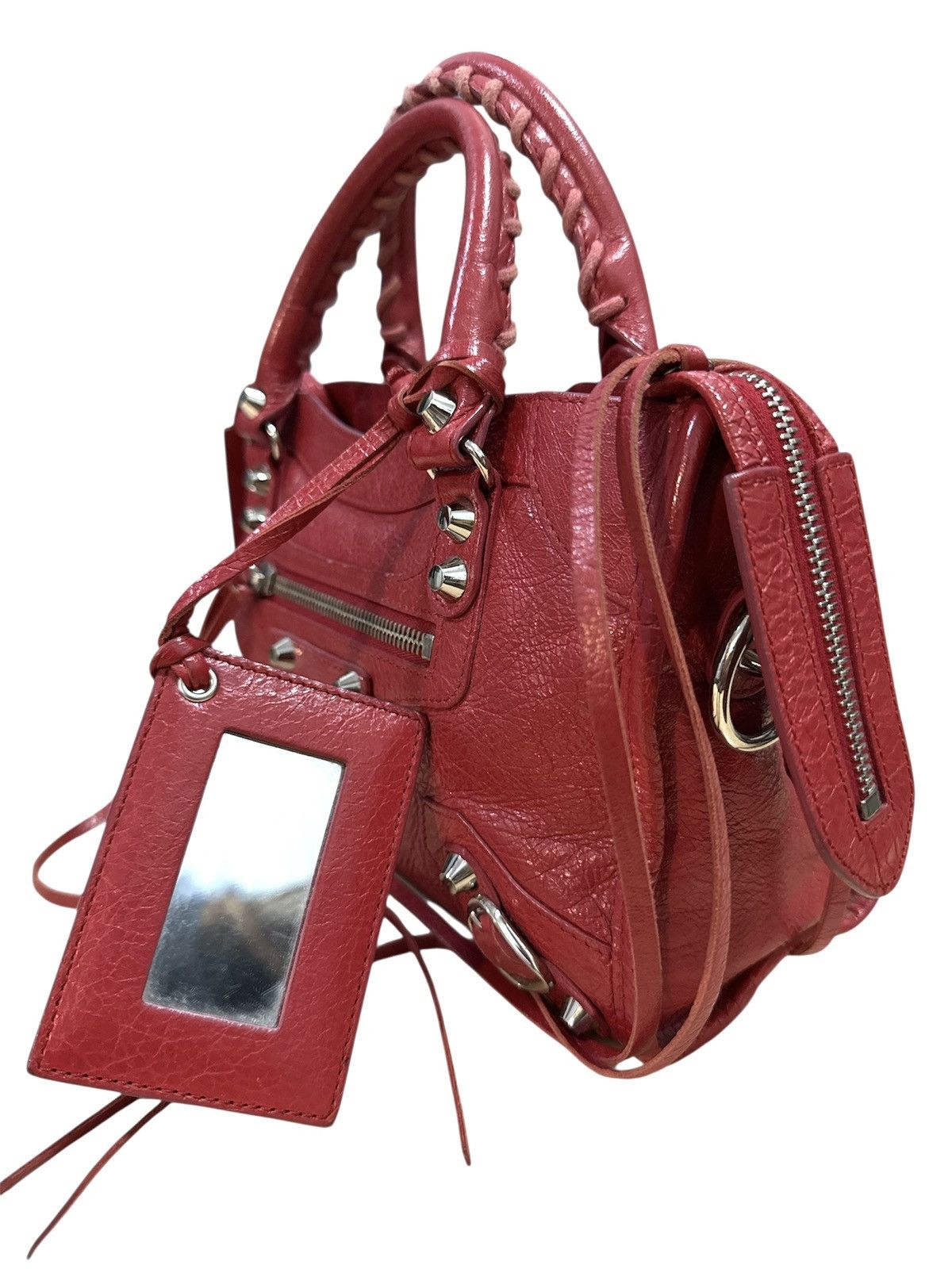 Balenciaga Balenciaga Classic Mini City red lambskin Leather bag Size ONE SIZE - 4 Thumbnail