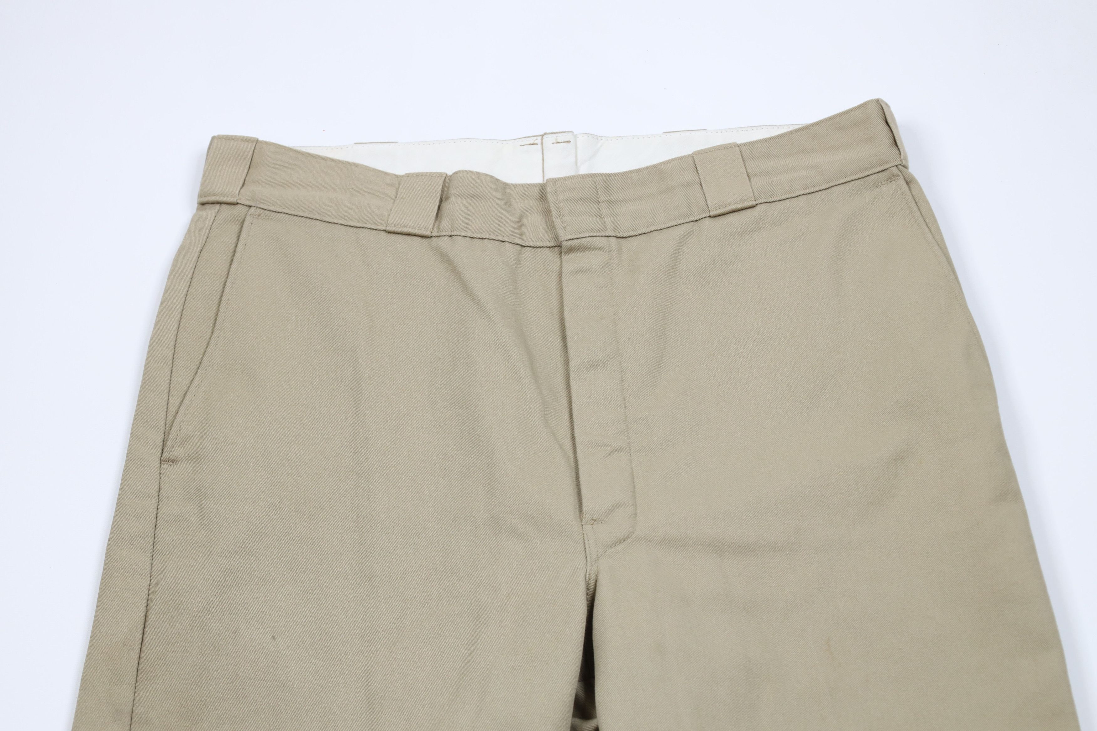 Dickies × Vintage Vintage 90s Dickies Flannel Lined Wide Leg Work Pants Beige Size US 36 / EU 52 - 3 Thumbnail
