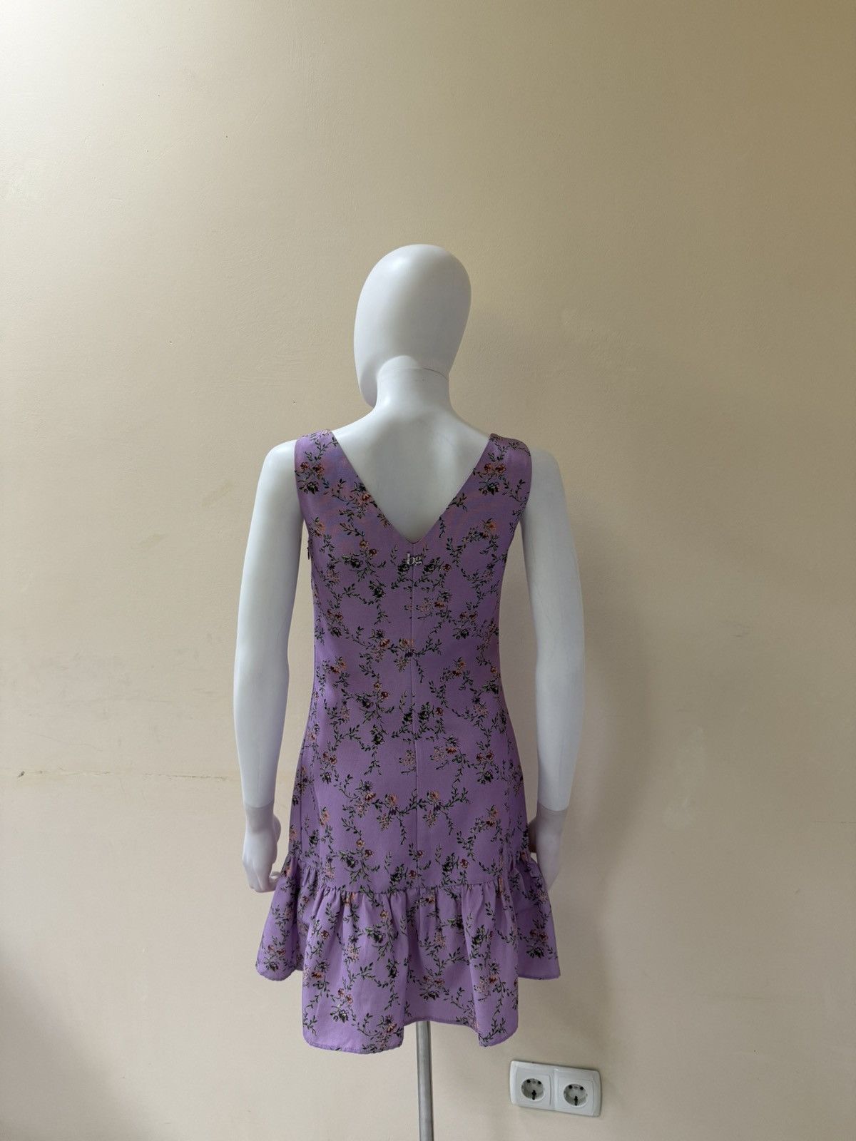 Blumarine Blugirl Blumarine Purple Sleeveless Floral Mini Dress Size XS / US 0-2 / IT 36-38 - 7 Thumbnail