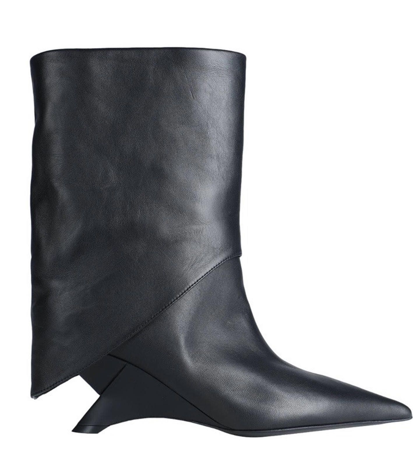 VIC MATI Vic Matie Leather Geometrical Heel Pointed Boot Sz38/7 Italy Size US 7 / IT 37 - 8 Thumbnail