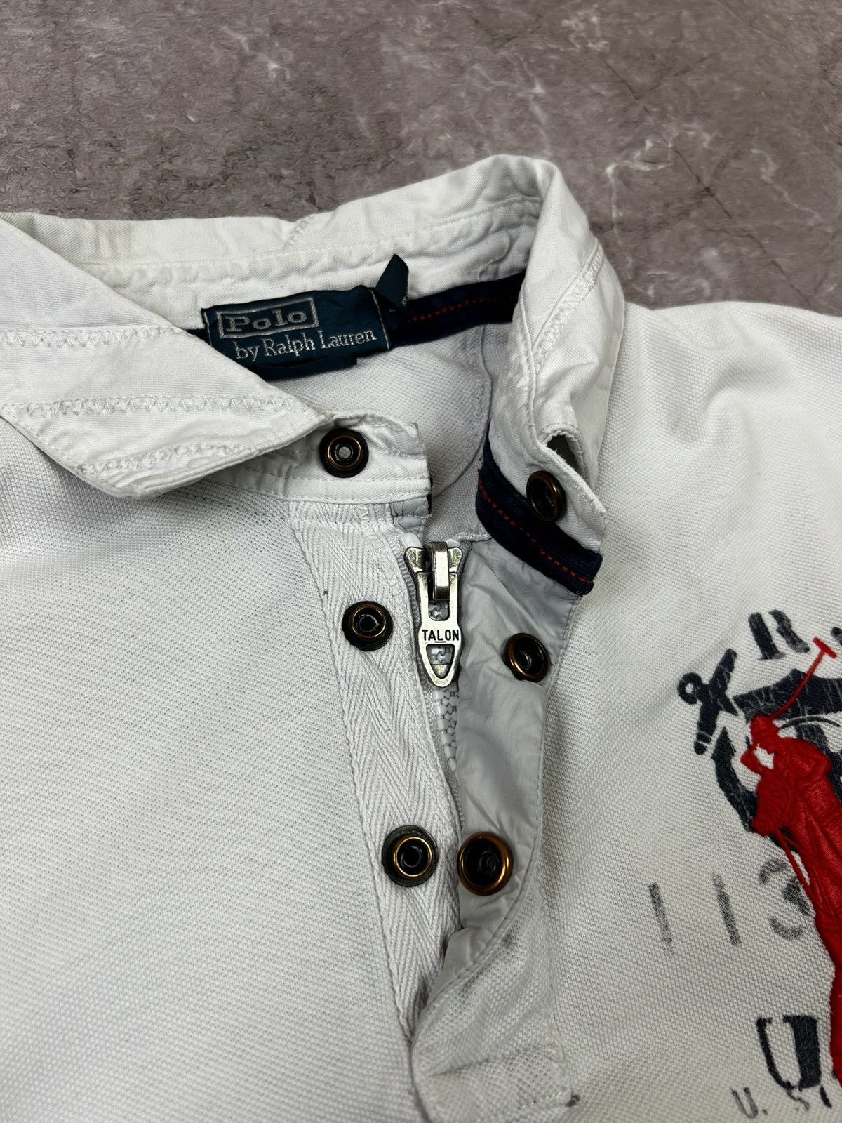 Polo Ralph Lauren × Vintage Polo Ralph Lauren Vintage Zip Big Logo T Shirt Rescue Patrol Size US L / EU 52-54 / 3 - 5 Thumbnail