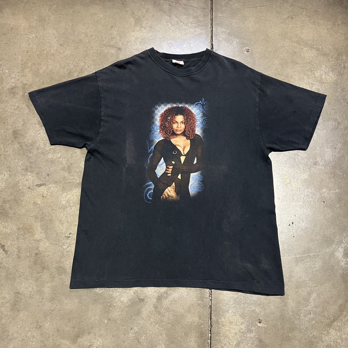 Band Tees Vintage 90s Janet Jackson Velvet Rope Tour Band Tee 90s Size US XL / EU 56 / 4 - 1 Thumbnail