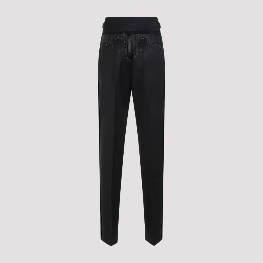 Maison Margiela o1y0625 Casual Pant in Black Size 27" / US 4 / IT 40 - 2 Thumbnail