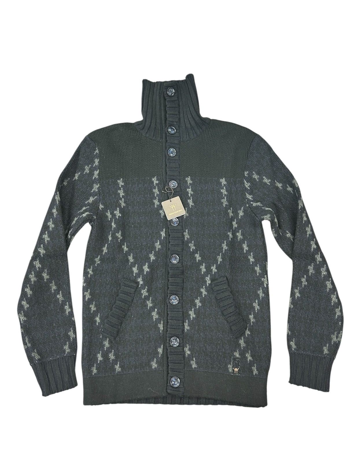 Other NWT Primo Emporio Wool-Blend Cardigan - Navy/Black - XL Size US XL / EU 56 / 4 - 2 Thumbnail