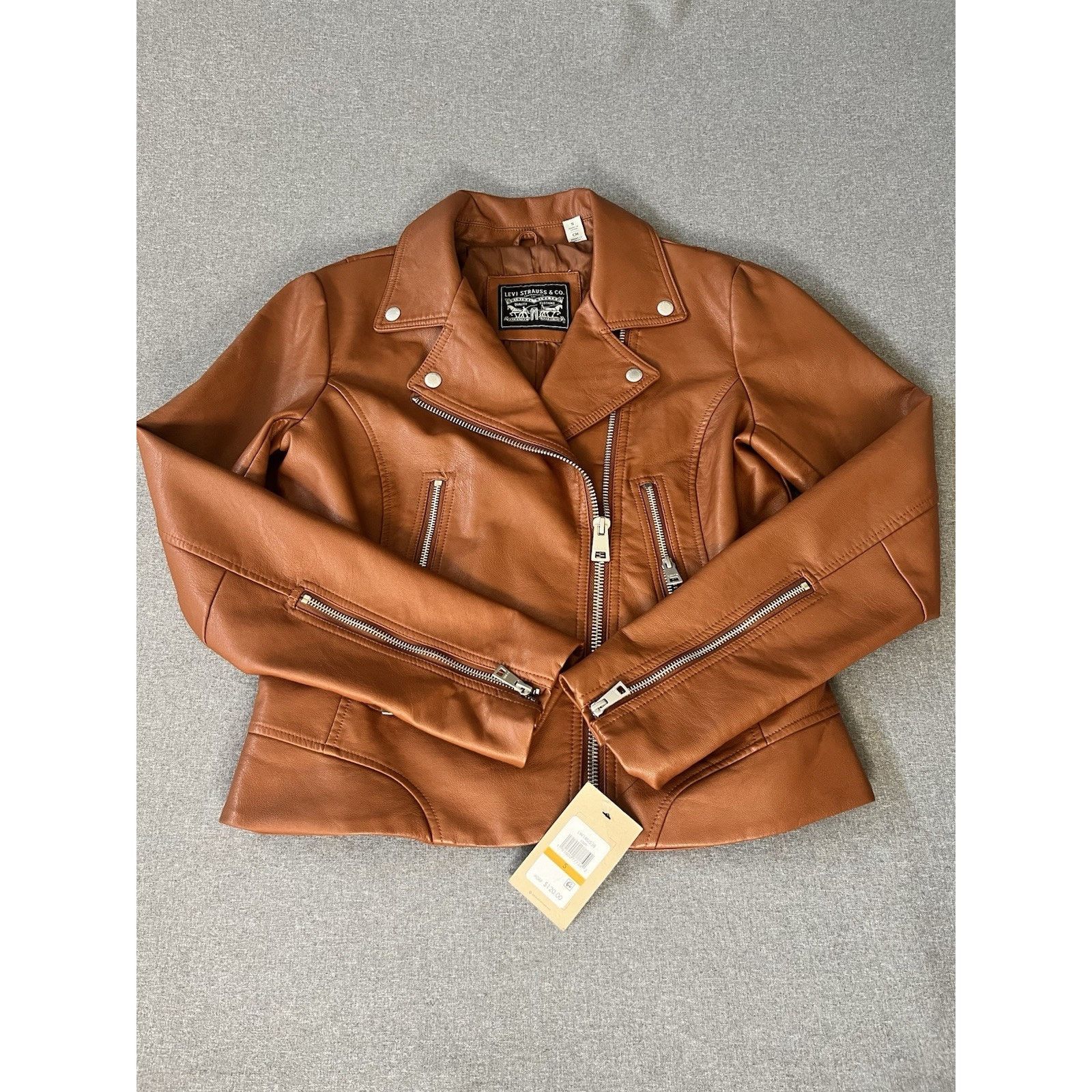 Levi's LW1RU538 Levi's Women's 538 Moto jacket size Small Brown Size S / US 4 / IT 40 - 1 Thumbnail