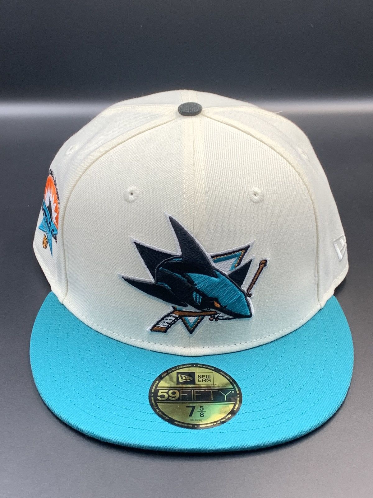 New Era San Jose Sharks Chrome Aqua 2 Tone 59Fifty Size 7 5/8 Size ONE SIZE - 1 Thumbnail