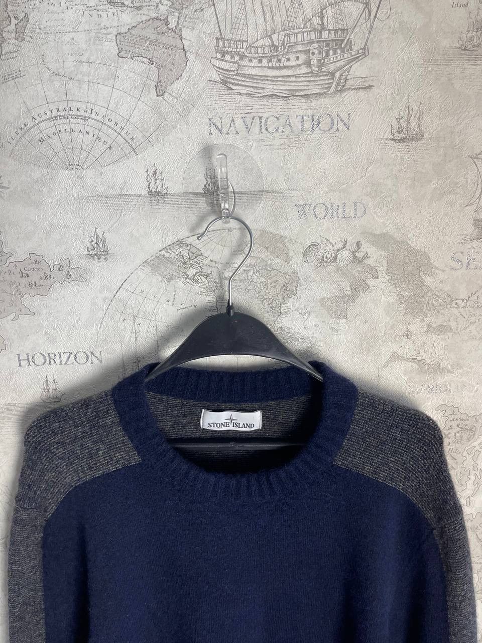 Stone Island × Vintage Vintage Stone Island sweater Size US XL / EU 56 / 4 - 4 Thumbnail