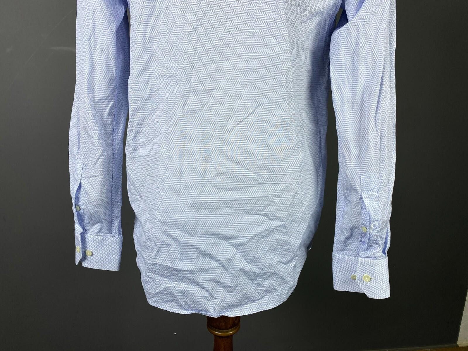 Eton Eton Luxury Made to Measure Blue Classis Dress Dress Shirt Size US L / EU 52-54 / 3 - 6 Thumbnail