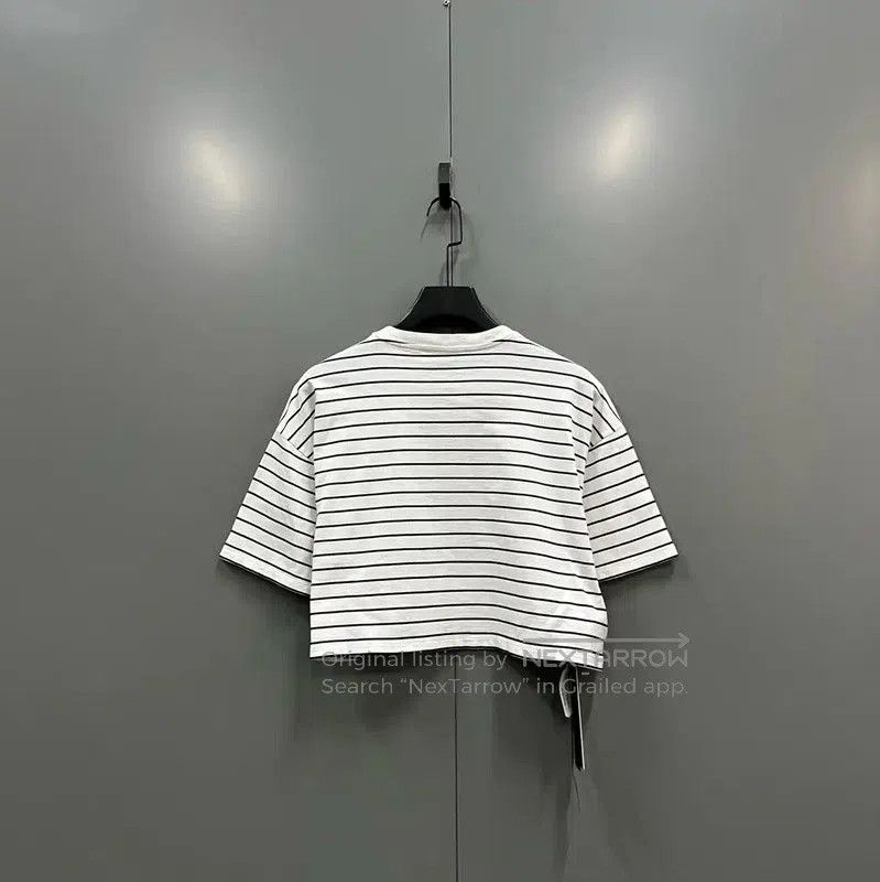 Miu Miu Miu Miu Striped Summer Crop T-Shirt . Size XS / US 0-2 / IT 36-38 - 3 Thumbnail