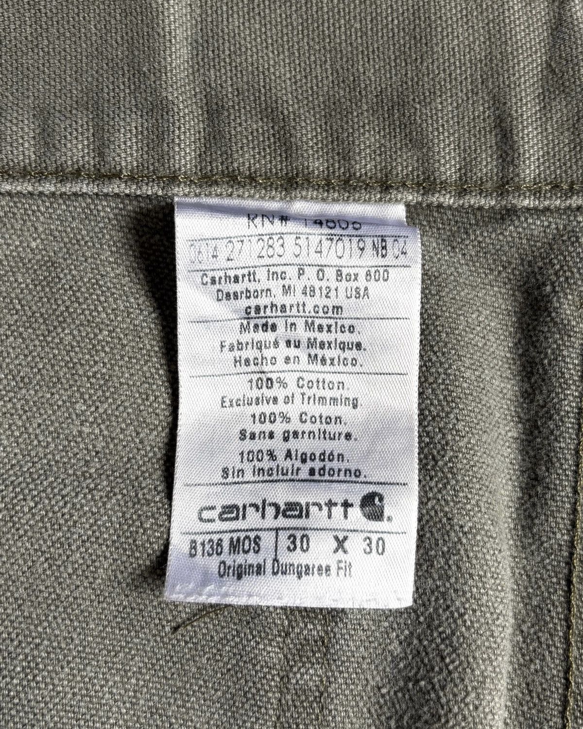 Carhartt Faded MOSS Green Thrashed Carhartt Double Knee Pants Size US 30 / EU 46 - 8 Thumbnail